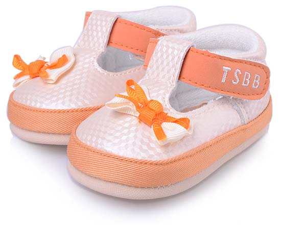 天使之?huà)敫褡覲U幼兒學(xué)步鞋橙色