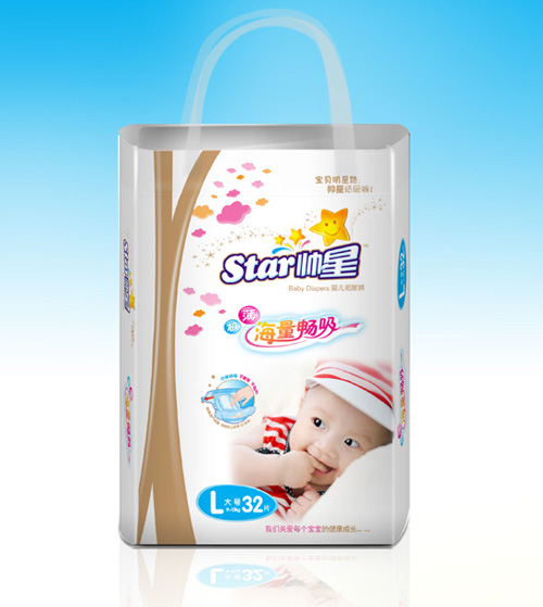 帥星極薄海量暢吸紙尿片L號(hào)
