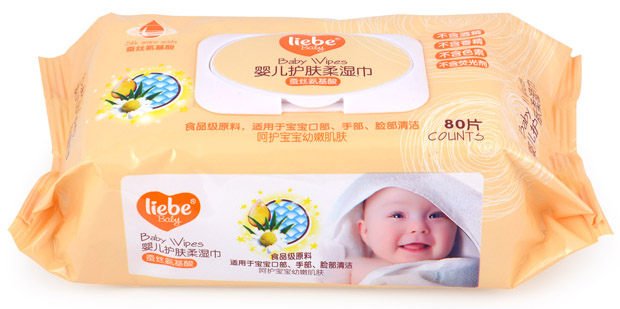 利貝嬰兒護膚柔濕巾80片