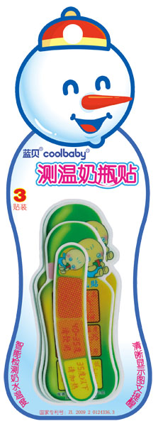 藍(lán)貝coolbaby測溫奶瓶貼