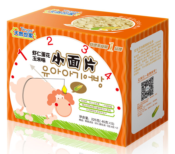 天然世家蝦仁蛋花玉米小面片