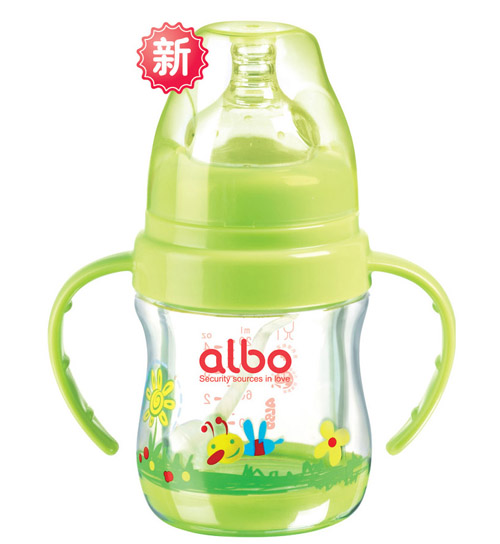 愛(ài)樂(lè)寶安全自動(dòng)玻璃奶瓶綠色120ml