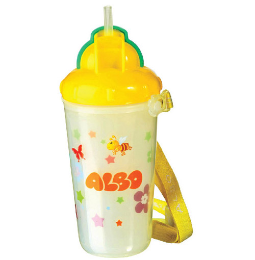 愛樂寶雙層保險杯270m黃色