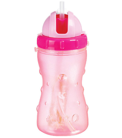 愛樂寶背帶水壺420ml粉色