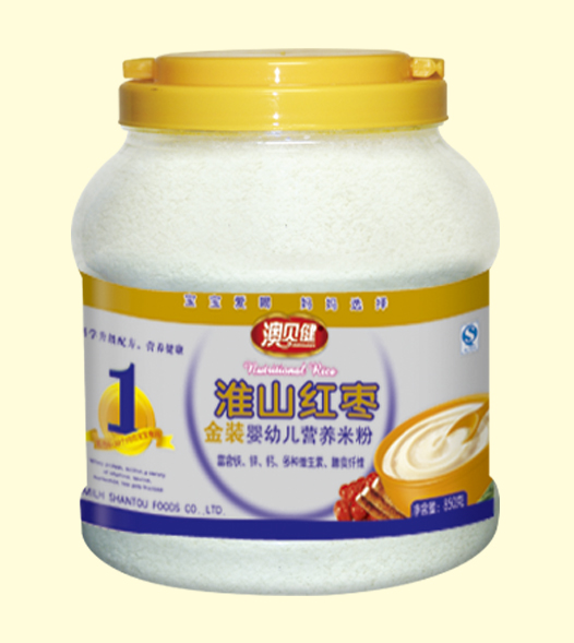 澳貝健金裝淮山紅棗營養(yǎng)米粉1段