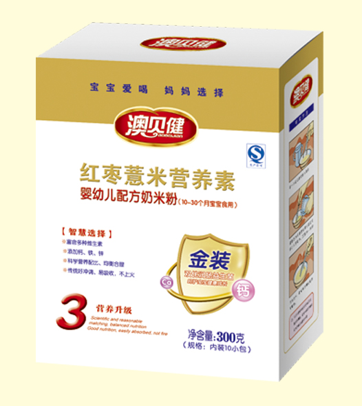 澳貝健紅棗薏米營養(yǎng)素奶米粉3段