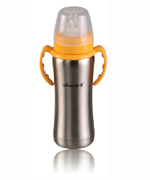 U親A305帶手柄不銹鋼雙層保溫杯