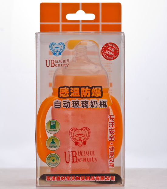 優(yōu)貝琪感溫防爆自動(dòng)玻璃奶瓶
