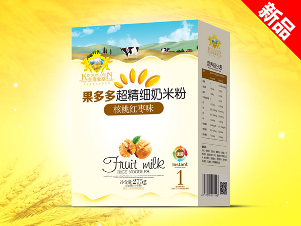 金盾愛嬰核桃紅棗超精細奶米粉盒裝