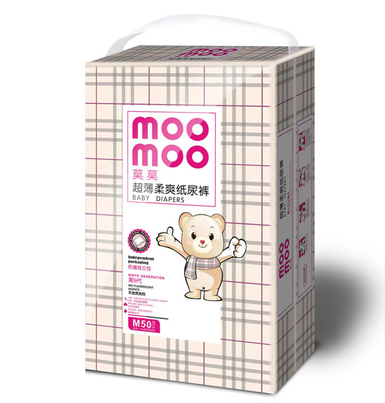莫莫超薄柔爽紙尿褲M(mǎn)碼大包裝