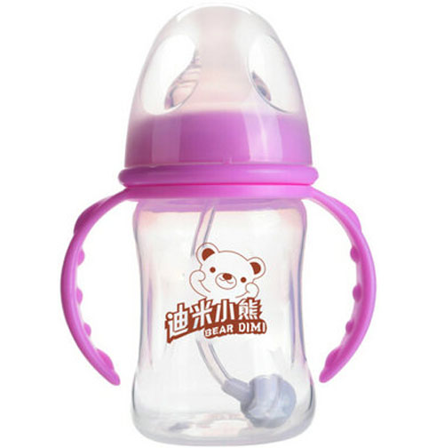 迪米小熊寬口有柄自動PP奶瓶210ml