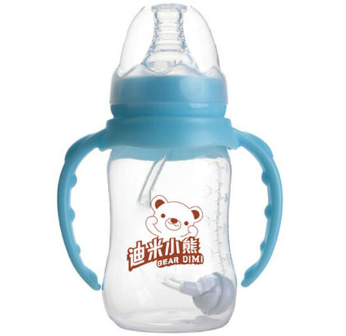 迪米小熊標(biāo)口有柄自動PP奶瓶150ml