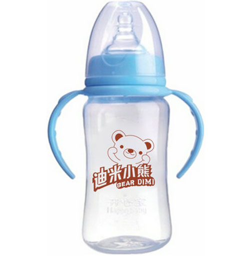迪米小熊寬口有柄自動PP奶瓶300ml