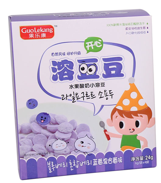 果樂康藍莓混合莓味水果酸奶小溶豆