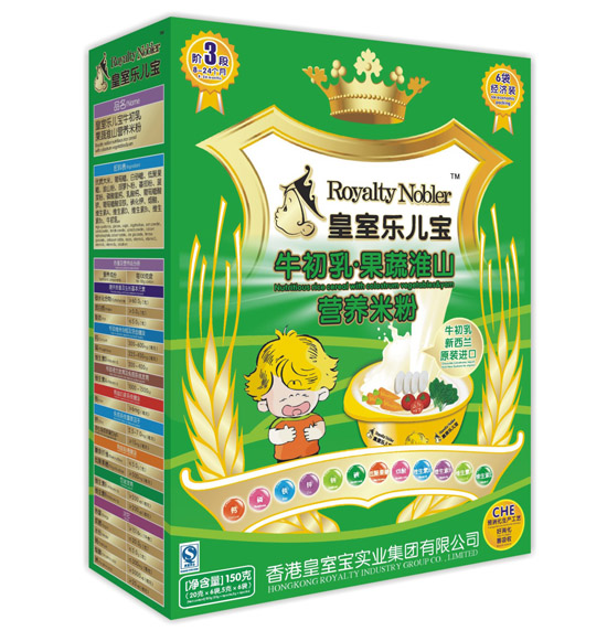 皇室樂兒寶牛初乳果蔬淮山營養(yǎng)米粉150克