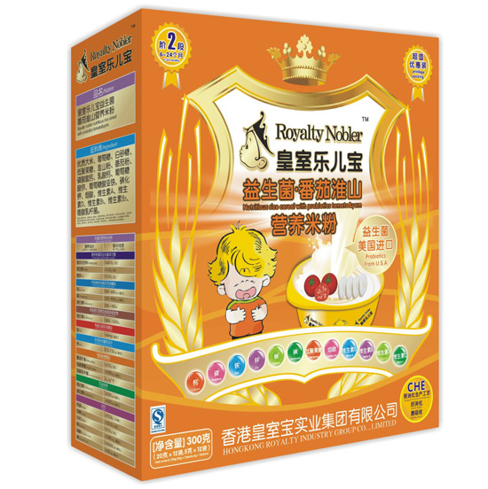 皇室樂(lè)兒寶益生菌番茄淮山營(yíng)養(yǎng)米粉300克