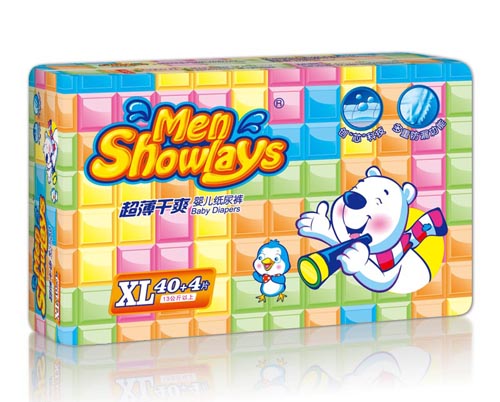 Menshowlays極薄干爽嬰兒紙尿褲XL碼44片