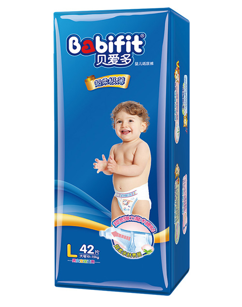 貝愛(ài)多超柔極薄紙尿褲L碼42片大包裝