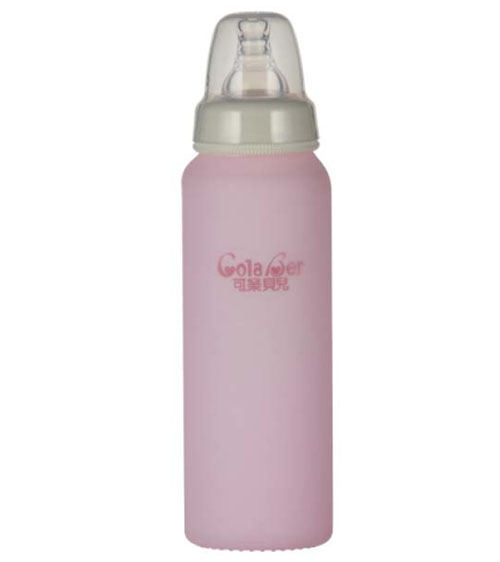 可樂貝兒防跌打玻璃奶瓶直身