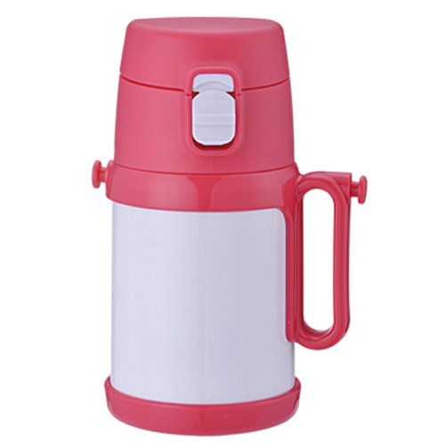 天使貝貝兒童水杯帶手柄枚紅色
