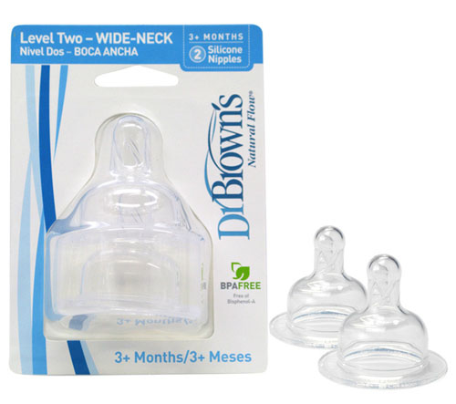 布朗博士流量2寬口奶嘴(2個(gè)裝)