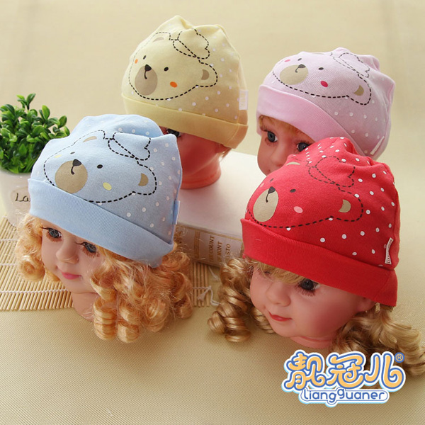 靚冠兒嬰幼兒單層小熊帽子