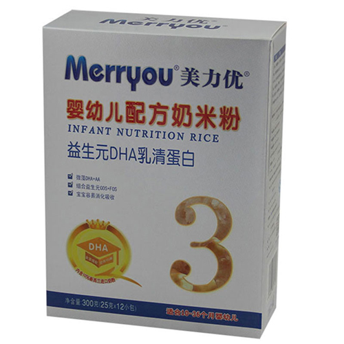 美力優(yōu)益生元DHA乳清蛋白yingye奶米粉3段盒裝