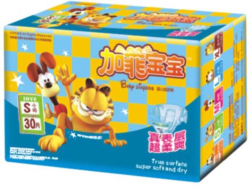 加菲寶寶超炫吸絲薄嬰兒紙尿褲S碼30片