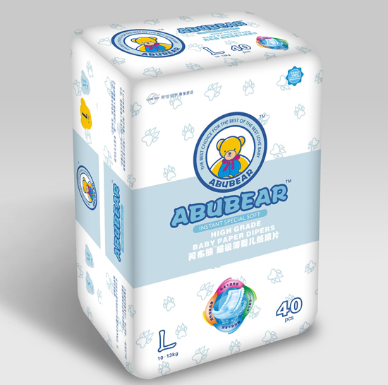 阿布熊超級薄嬰兒紙尿片L碼40片
