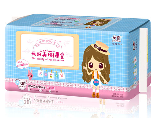 花香太陽(yáng)花純棉表層少女護(hù)翼衛(wèi)生巾30片