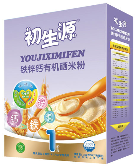 初生源鈣鐵鋅有機(jī)硒米粉1段