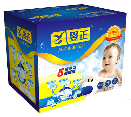 嬰正男女寶寶通用紙尿褲整箱M碼228片