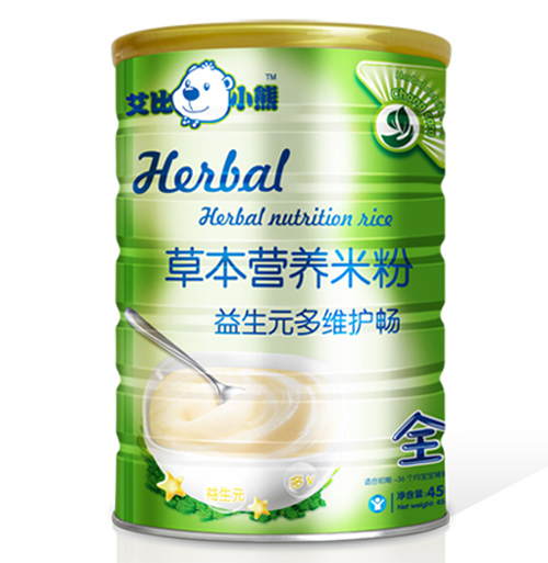 艾比小熊益生元多維護暢草本米粉全段聽裝