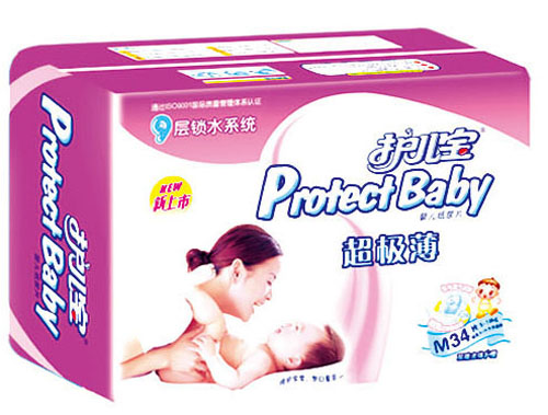 護(hù)兒寶超級薄嬰兒紙尿片M碼34片