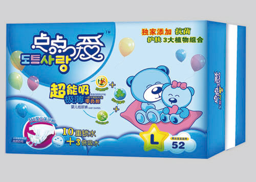 點(diǎn)點(diǎn)愛(ài)超能吸極薄嬰兒紙尿褲L碼52片