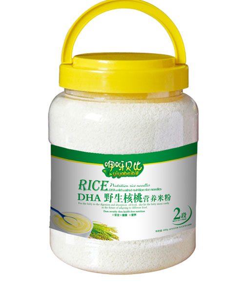 咿呀貝比DHA野生核桃營養(yǎng)米粉2段