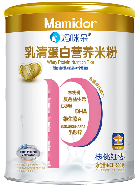 媽咪朵核桃紅棗乳清蛋白營養(yǎng)米粉罐裝