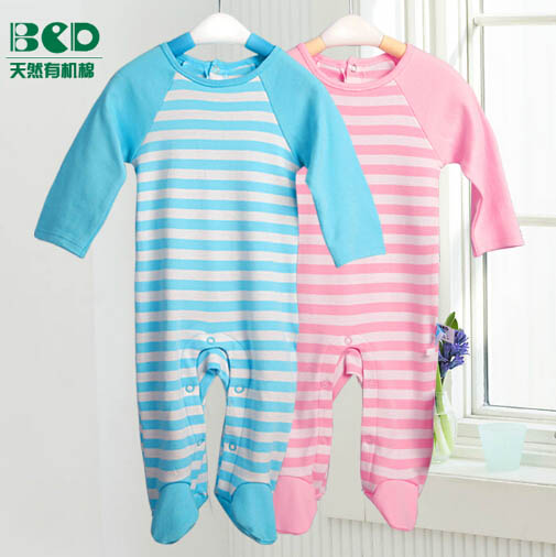 貝茜蒂條紋天梯帶腳有機(jī)棉內(nèi)衣