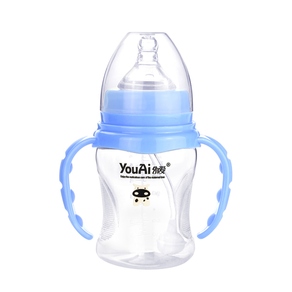 幼愛(ài)EQ寬口帶柄自動(dòng)吸PP奶瓶180ml