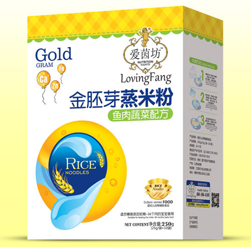 愛(ài)茵坊魚(yú)肉蔬菜金胚芽蒸米粉盒裝