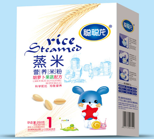 聰聰龍胡蘿卜果蔬配方蒸米營(yíng)養(yǎng)米粉1段盒裝