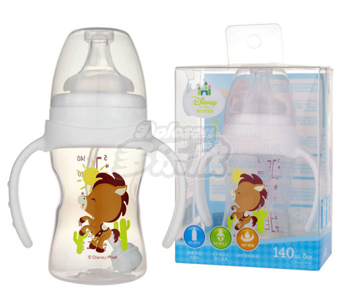 迪士尼寶寶寬口徑自動吸管奶瓶140ml
