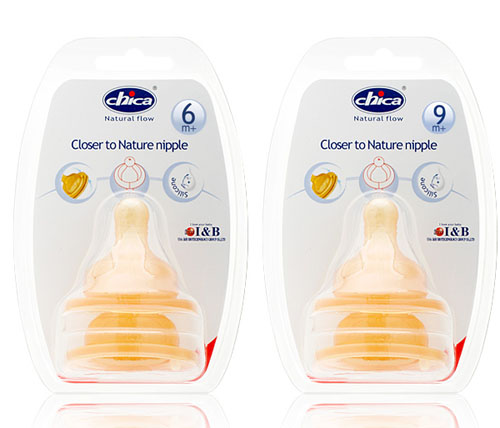 積高仿真防脹氣奶嘴雙只(寬口徑)L碼