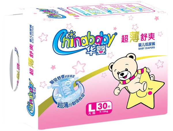華嬰超薄舒爽嬰兒紙尿褲L30片