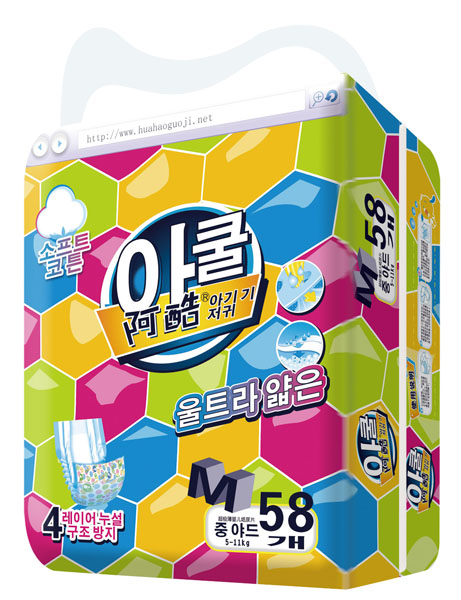 阿酷嬰兒紙尿片M58片