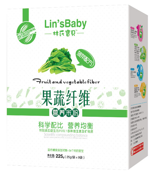 林氏寶貝菠菜果蔬纖維米粉盒裝