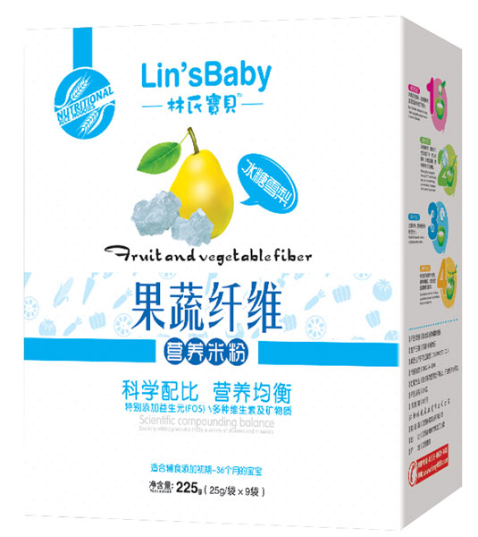 林氏寶貝冰糖雪梨果蔬纖維米粉盒裝