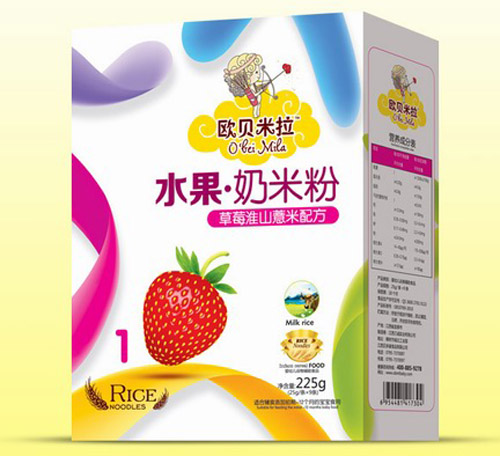 歐貝米拉草莓淮山薏米奶米粉盒裝