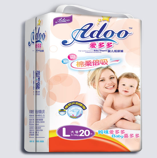 愛多多棉柔倍吸嬰兒紙尿褲L碼20片