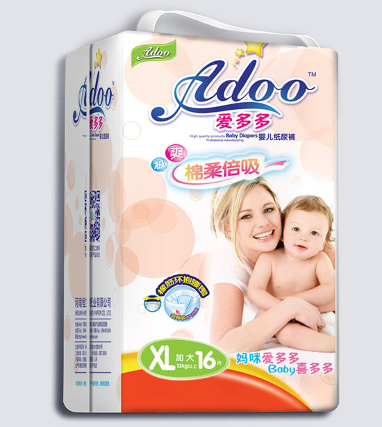 愛(ài)多多棉柔倍吸嬰兒紙尿褲XL碼16片